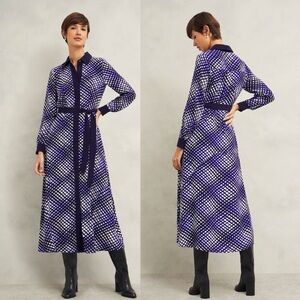 Hobbs Blue Elodie Shirt Dress